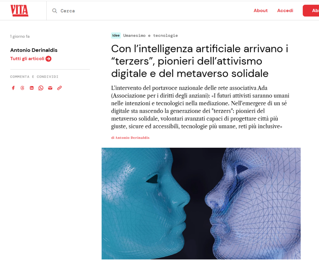 Pionieri dell’attivismo digitale e del metaverso solidale: l’articolo di Antonio Derinaldis su Vita.it