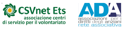 Volontariato, longevità attiva ed intergenerazionalità: accordo tra CSVnet e la Rete Associativa ADA per rafforzare le iniziative di settore per le persone anziane